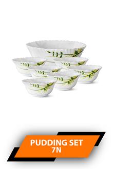 Larah Pudding Set Fluted 7n Green Lily